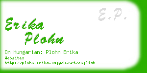 erika plohn business card